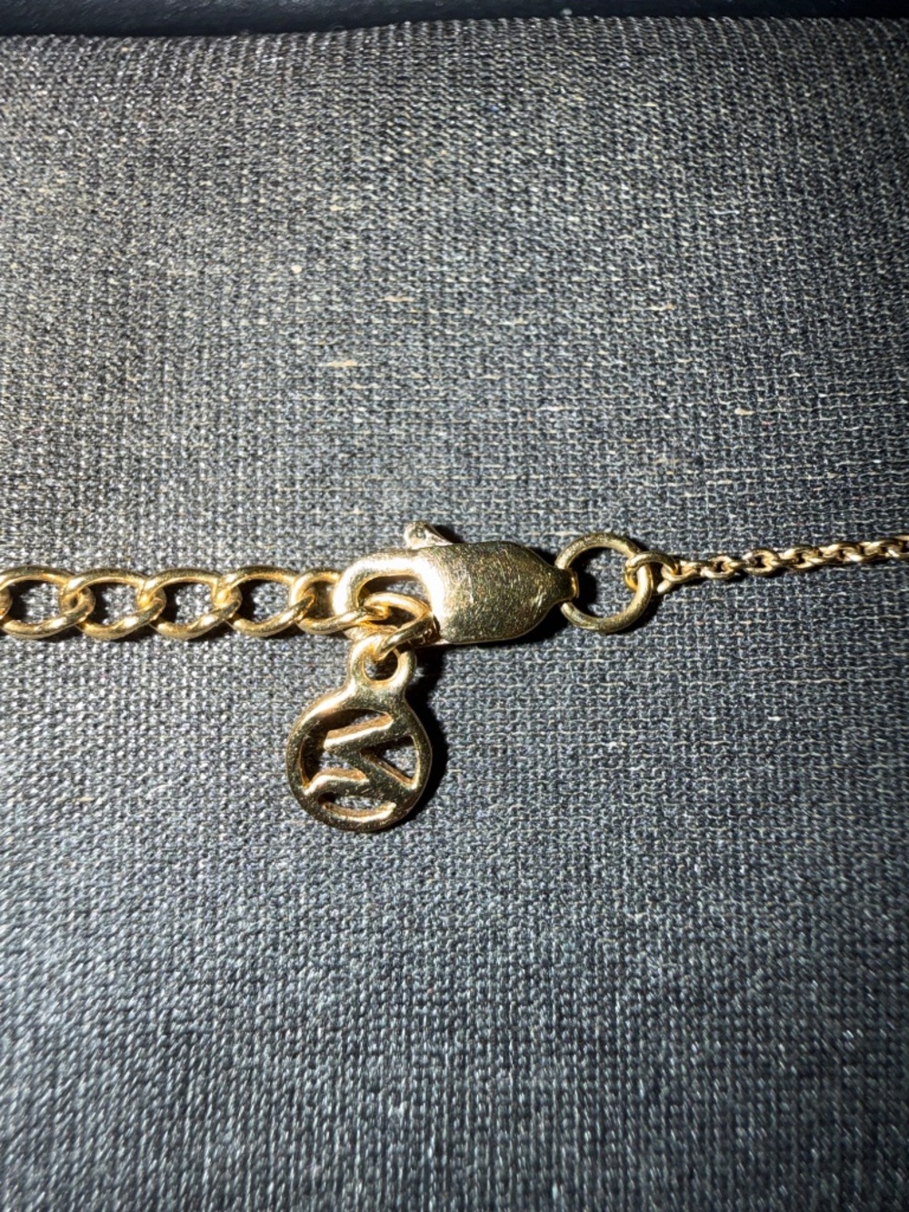 Mejuri Gold Vermeil White Sapphire Station Necklace 16" - Picture 7 of 7